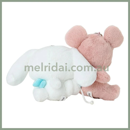 SANRIO x Yoshitoku | Retro Plush Collection Mascot Holder Plush Keychain 21.3 x 14.6 x 8.7cm (Cinnamoroll)