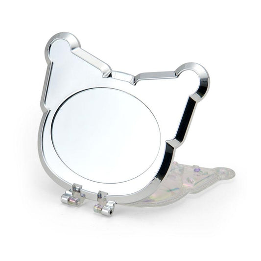SANRIO | Kuromi Folding Stand Mirror 120×15×75mm (Face Aurora Hologram Sliver)