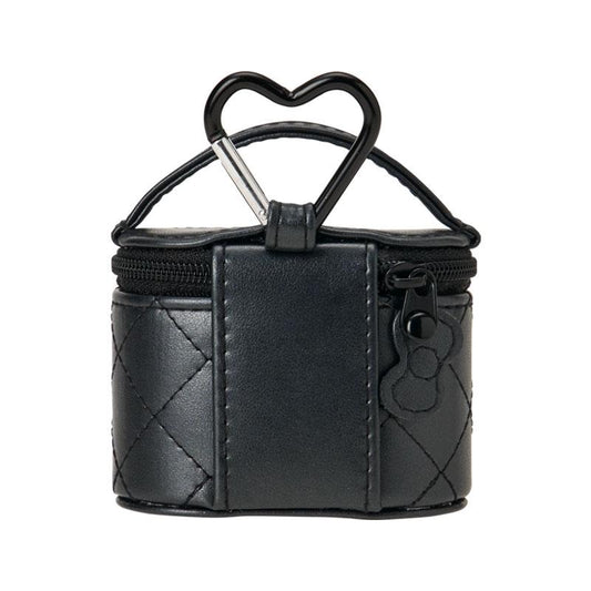 SANRIO | Hello Kitty Mini Accessory Case Vanity-Shaped Keychain Black 75×45×80mm (Miniature Quilt)