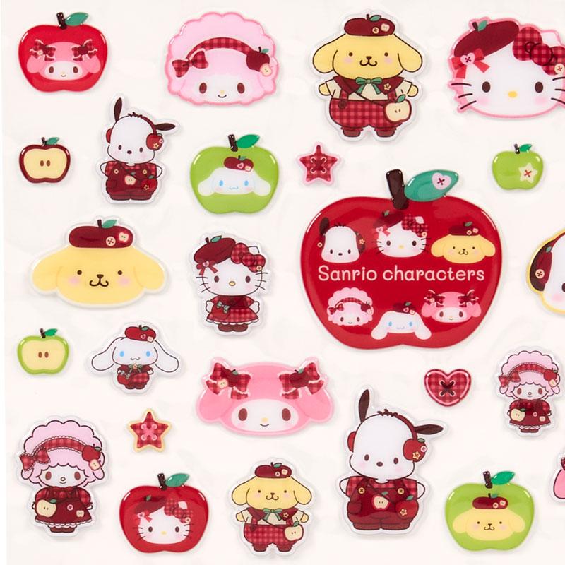 SANRIO | Crystal Stickers 205×2×175mm (Autumn Apple Gingham Red)