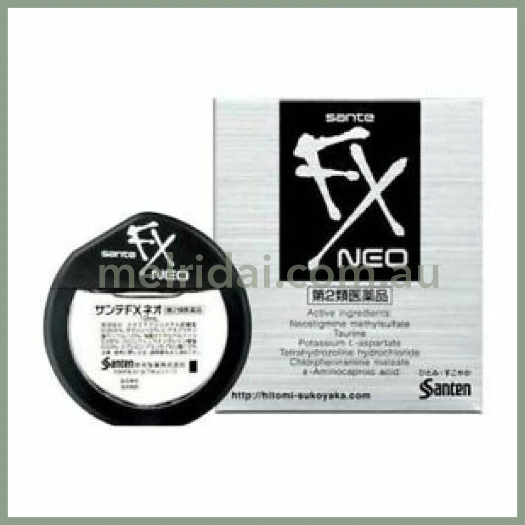 Santen | Fx Neo Eye Drops 12Ml 参天制药 银色清凉眼药水/滴眼液 缓解眼涩眼疲劳
