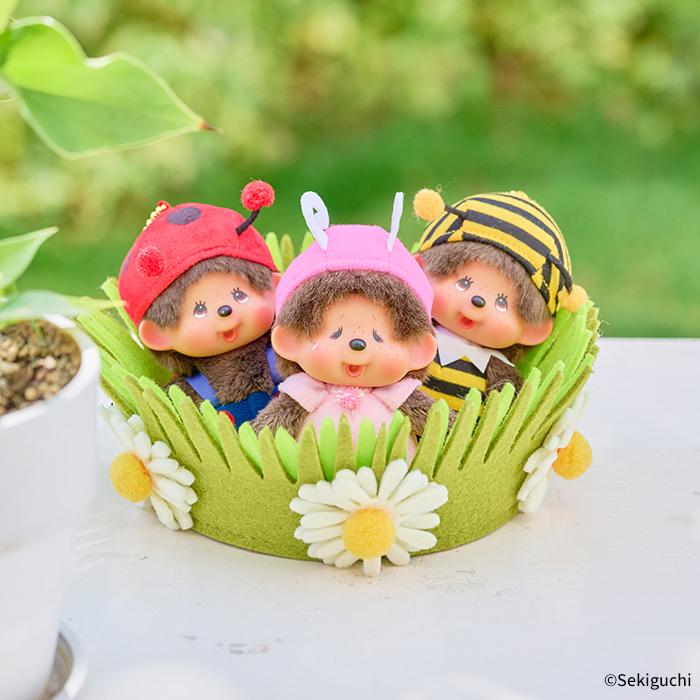 Monchhichi | Mascot Holder Plush Keychain Bag Charm SS H11×W8×D6cm (Butterfly)