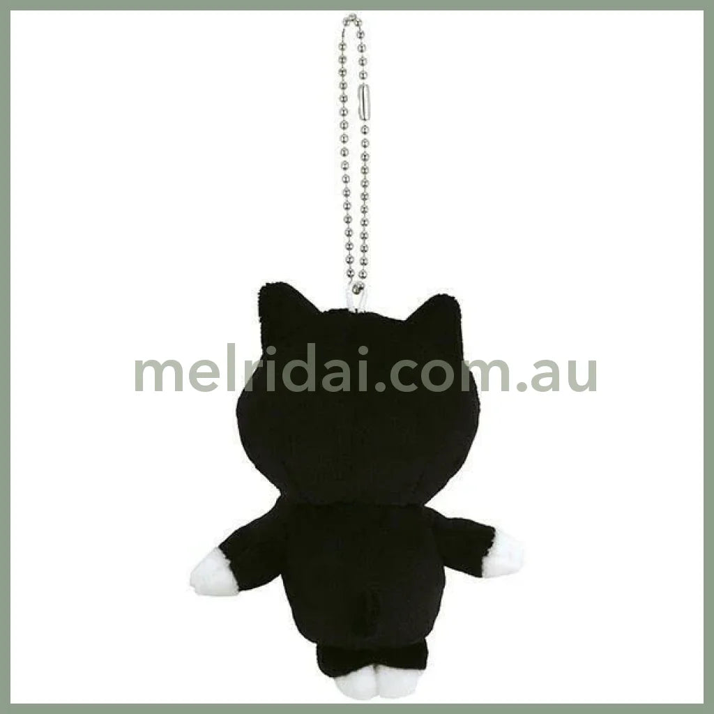 SKATER | Cat Plush Keychain with ball chain Mascot Holder 75×50×160mm (Tuxedo)