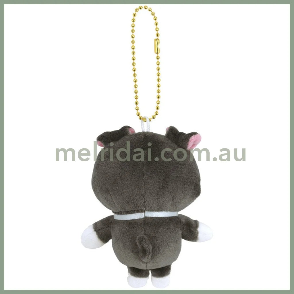 SKATER | Dog Plush Keychain with ball chain Mascot Holder 75×50×160mm (Schnauzer)