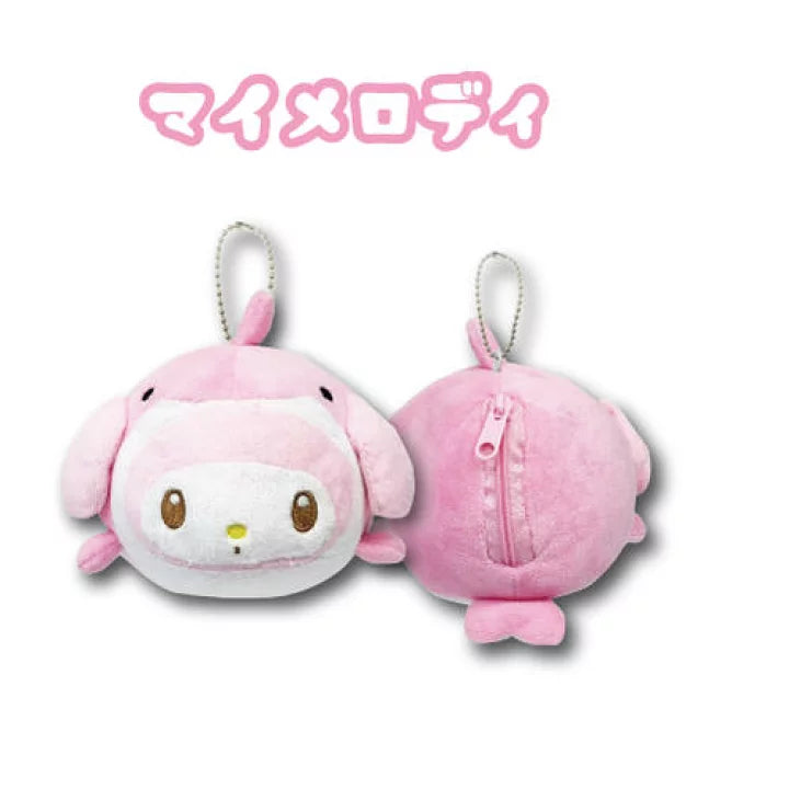 SANRIO | My Melody Daifuku shaped Pouch Mascot Holder Plush Keychain Bag Charm H7.5×W10cm