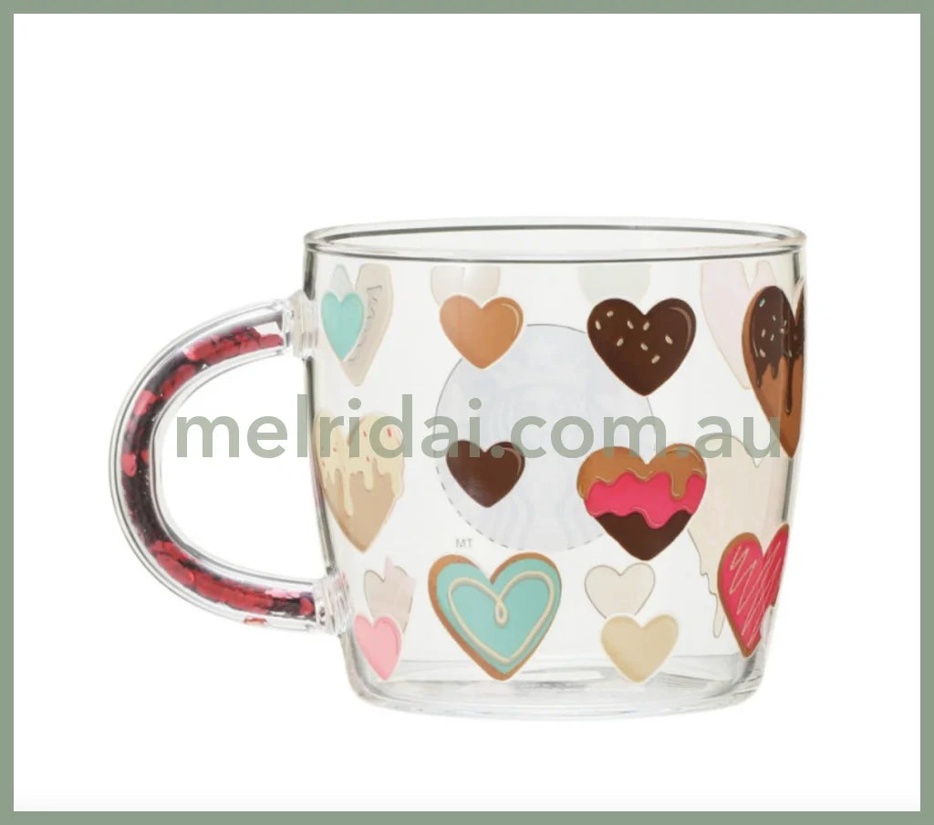 Starbuckebead Handle Heat Resistant Glass Mug Valentine