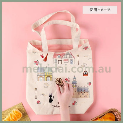 Studio Ghibli | Embroidery Tote Bag H40×W35×D11.5Cm (Kiki’s Delivery Service Jiji In The Town)