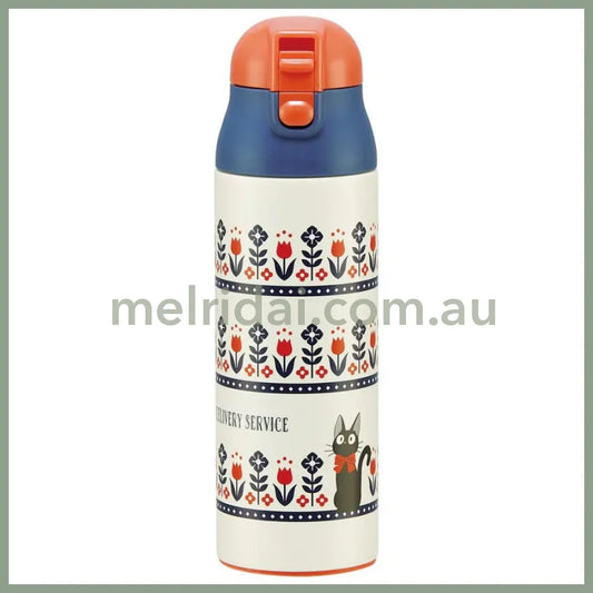Studio Ghibli | Kiki’s Delivery Service Stainless Water Bottle Gigi 500Ml 吉卜力 宫崎骏 超轻不锈钢保温杯/弹盖式 黑猫宅急便