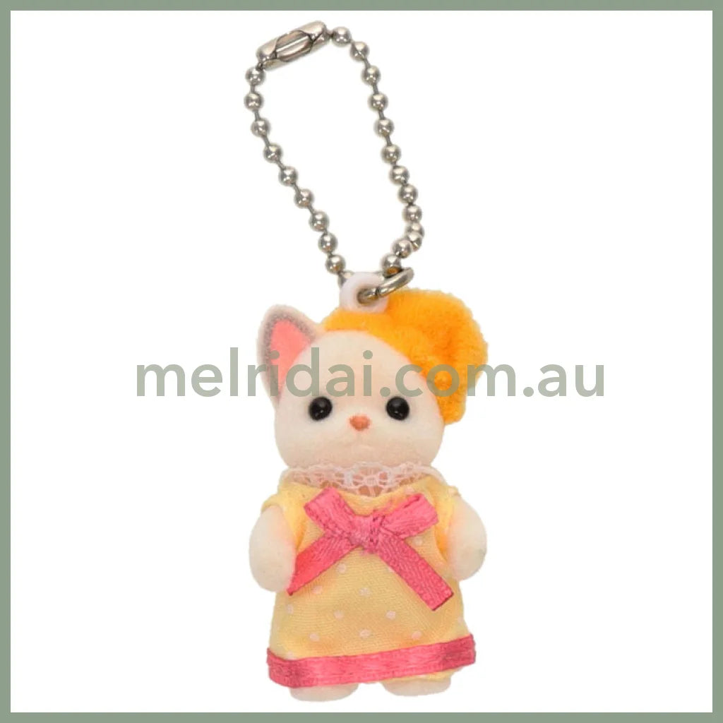 【Limit 1/Customer】Sylvanian Families | Chihuahua Baby Yellow Dress Key Chain/Keychain/Keyring