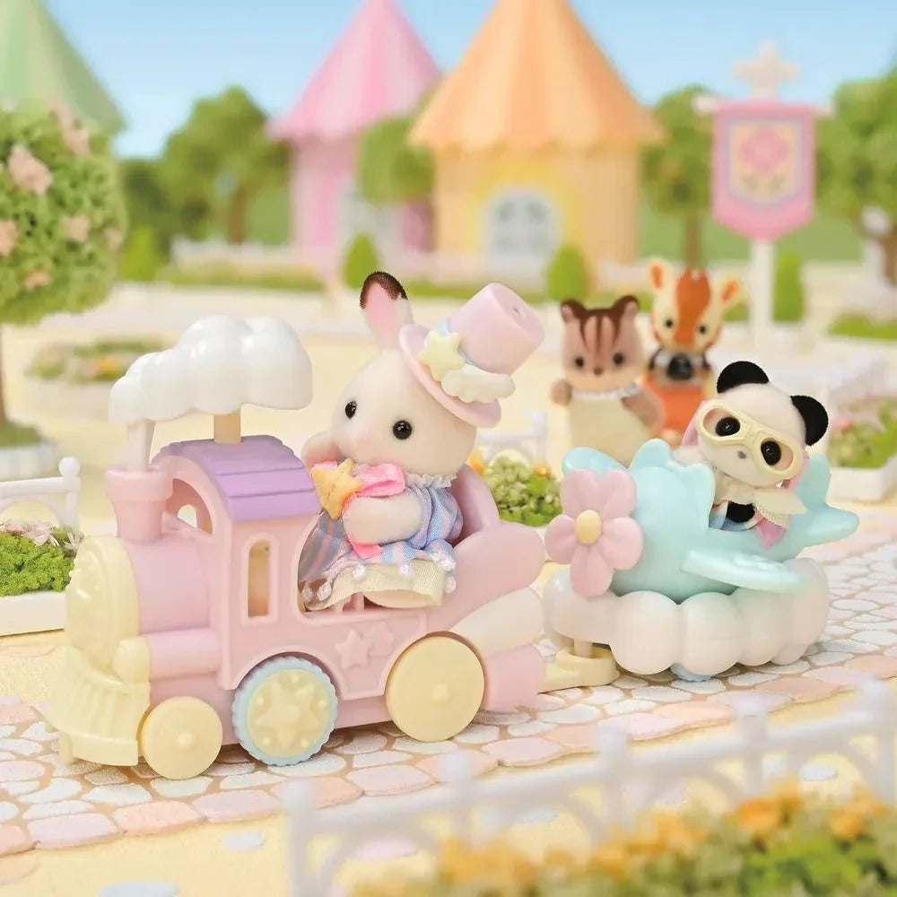 Sylvanian Families | Amusement Park Ride Set Plane & Train - 5819