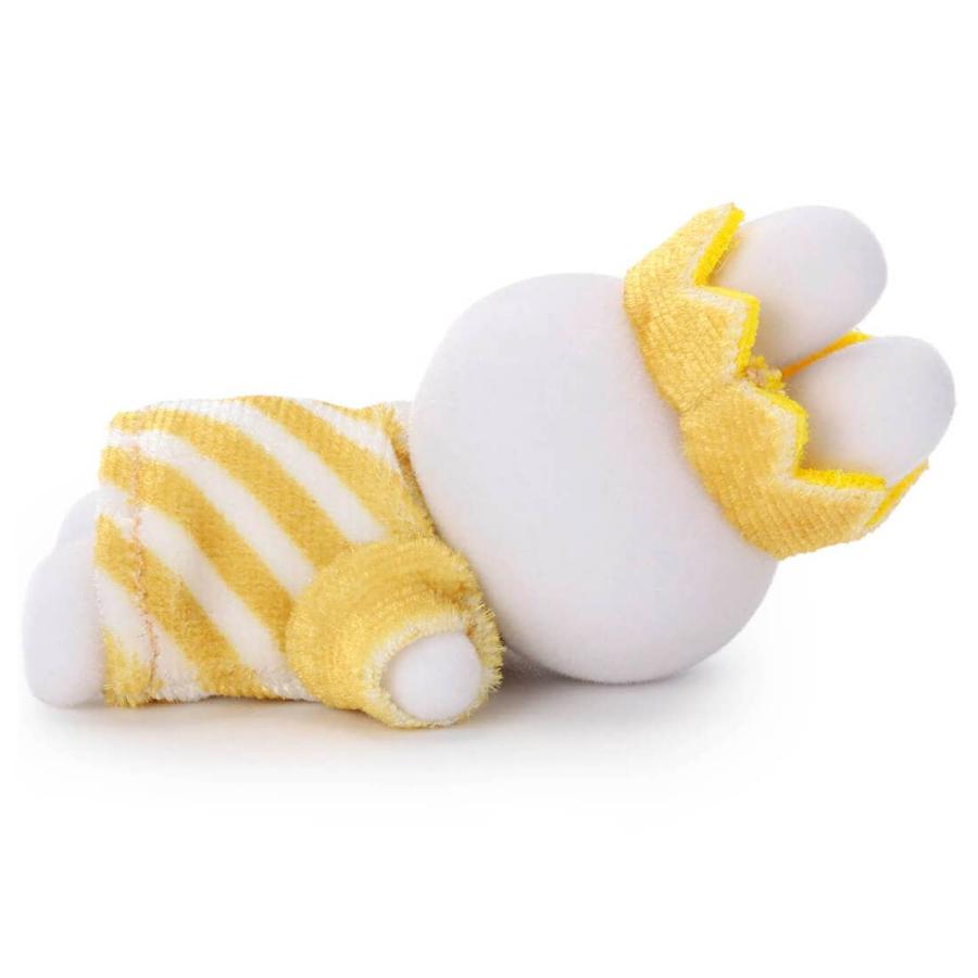 Miffy | Gold & Black Sleeping Friend Flocked Mascot Plush Toy Plush Doll with Box 85×50×50mm (Crown Border 70th
