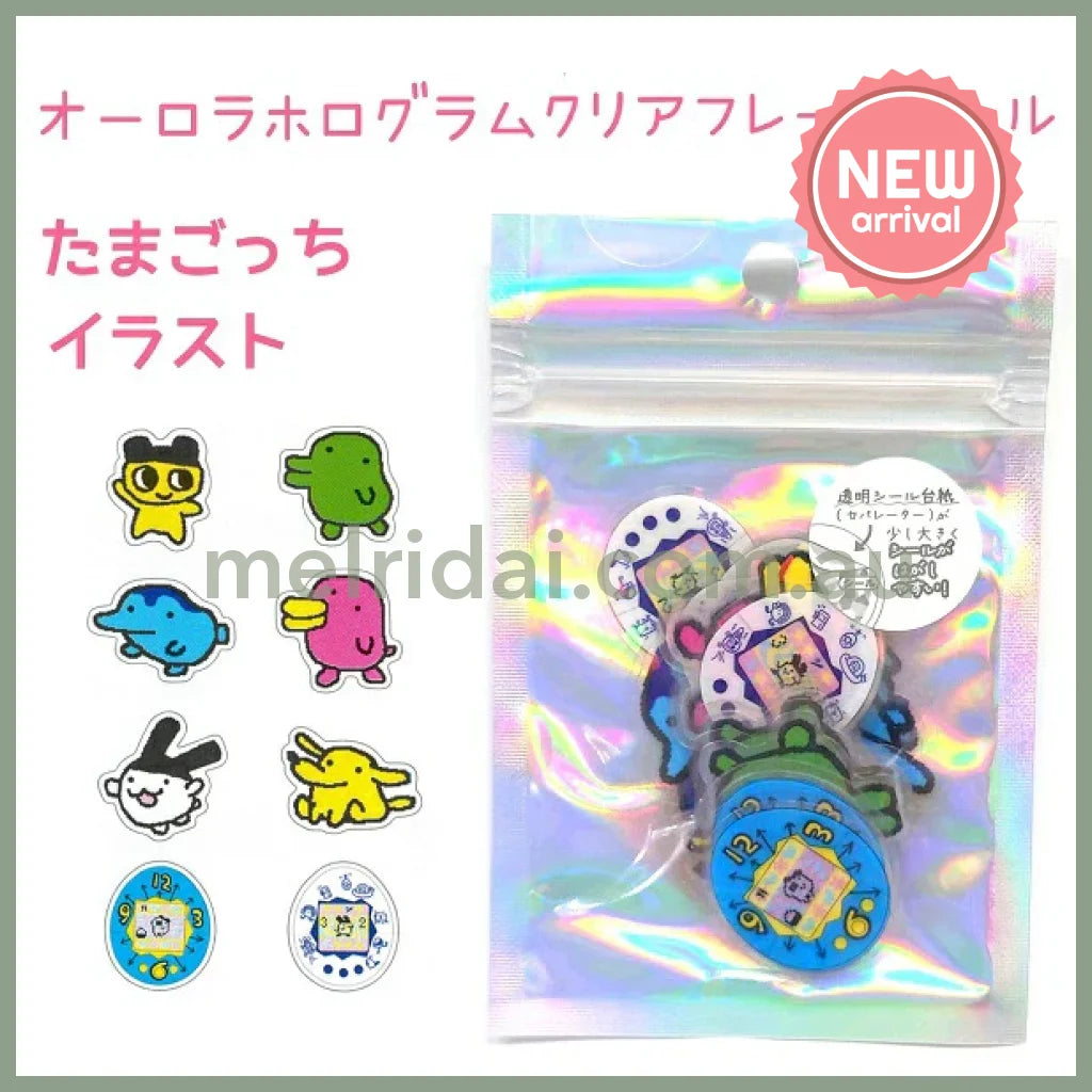 Tamagotchi | Aurora Hologram Clear Sticker 30×30mm
