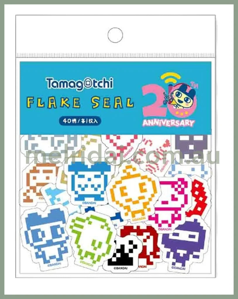 Tamagotchi | Flake Seal Stickers 43 Pcs (Blue)
