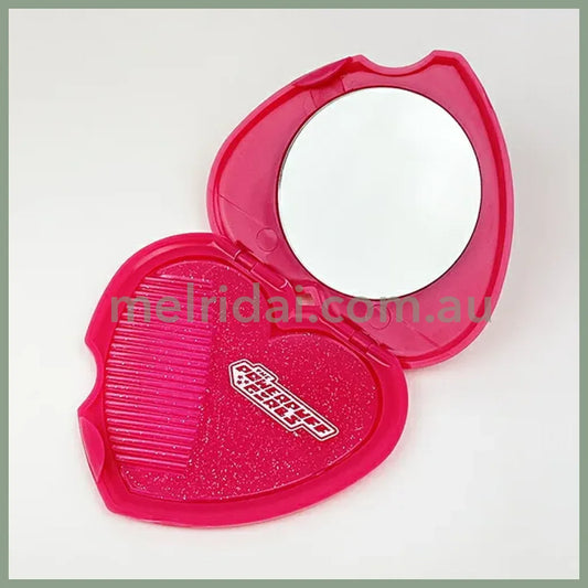 The Powerpuff Girls | Heart-Shaped Mirror Comb Heart 1.0 x 9.7 x 14.4cm (Red)