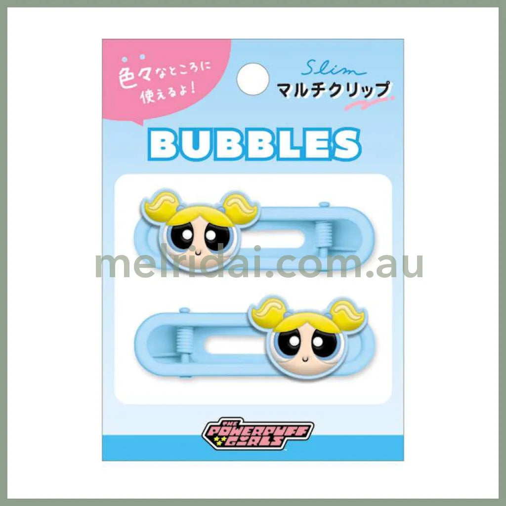 The Powerpuff Girls | Slim Multi Mascot Hair Clip Set 20×60mm (Bubbles)