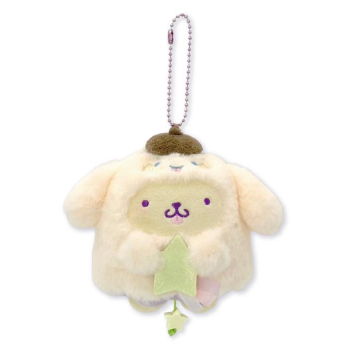 SANRIO | Pompompurin Mascot Holder Bag Charm Plush Keychain 120×125×80mm (Halloween Starry Ghost)