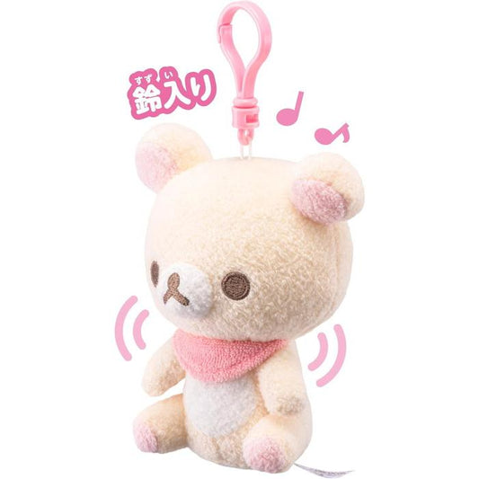 SAN-X | Rilakkuma Korilakkuma Mini Plush Holder Keychain Bag Charm with Bell