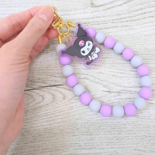 SANRIO | Rubber Beads Strap Phone Strap 10 x 85 x 237mm (Kuromi)