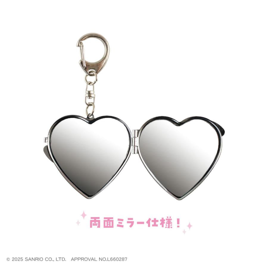 SANRIO | My Melody Heart-Shaped Mirror Keychain 100x60x10mm