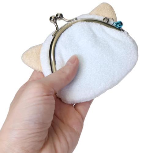 SANRIO | Marshmallow Marshmallow-mitaina-fuwafuwanyanko Clasp Coin Purse 130×85×25mm