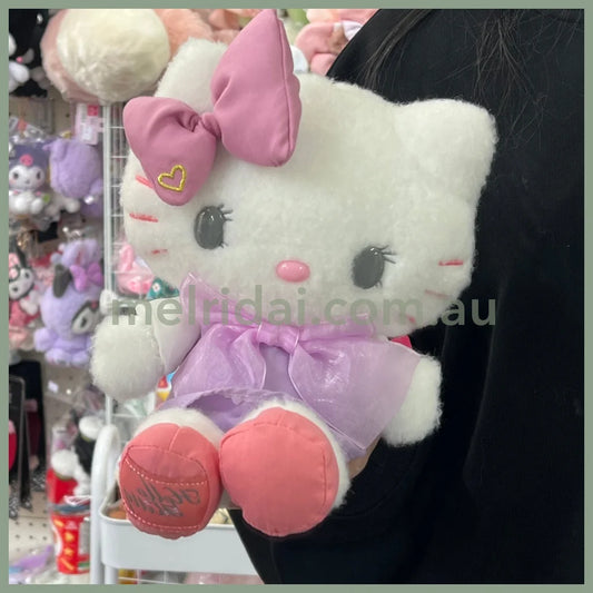 Usj | Hello Kitty Plush Doll W16.4Cm×H20.8Cm×D13.9Cm 大阪环球影城 凯蒂猫蝴蝶结造型 粉色纱裙 公仔/毛绒玩偶