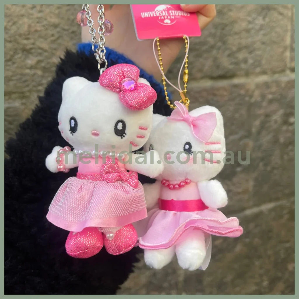 USJ | Hello Kitty Plush Keychain Mascot Holder with Ballchain 10cm Approx.