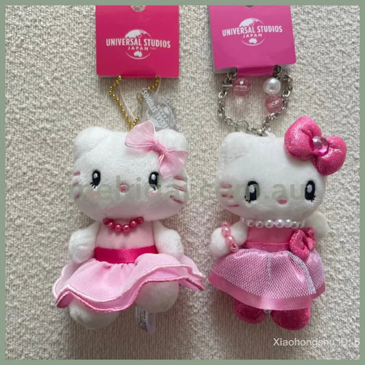 USJ | Hello Kitty Plush Keychain Mascot Holder with Ballchain 10cm Approx.