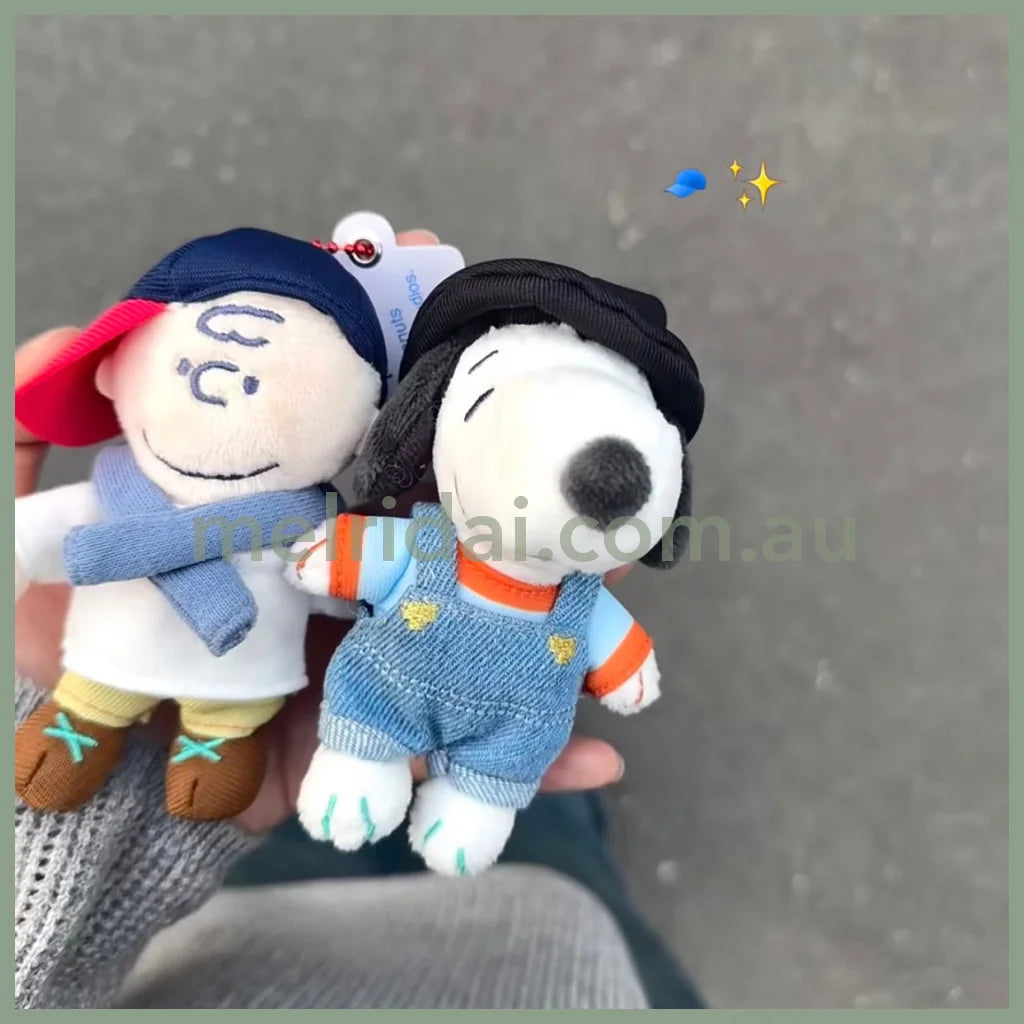 USJ | PEANUTS Snoopy Charlie Brown Plush Keychain Bag Charm W10.3cm×H12.4cm×D3.9cm