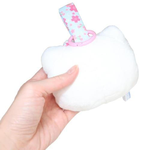 SANRIO | Hello Kitty Face Tag Mascot Holder Plush Keychain 60x110x90mm (Sakura Kimono)
