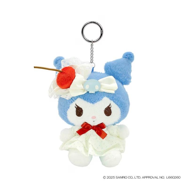 SANRIO | Kuromi Mascot Holder Bag Charm Keychain 130x145x60mm (Sky Blue Cherry Cake)