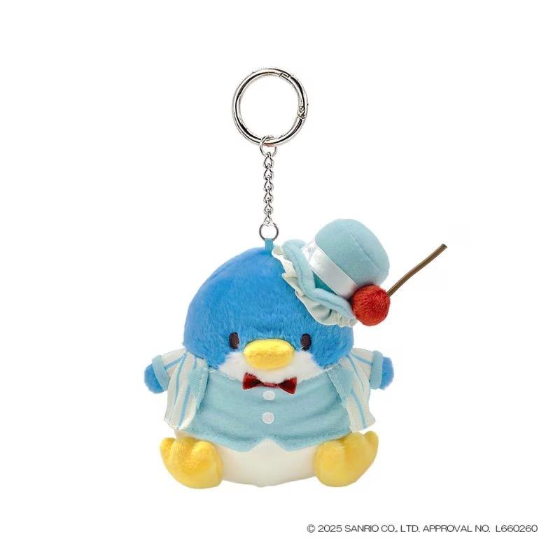 SANRIO | TuxedoSam Mascot Holder Bag Charm Keychain 130x145x60mm (Sky Blue Cherry Cake)