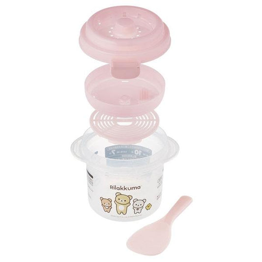 SAN-X | Rilakkuma Microwave Rice Cooker Rice Maker 1 cup with rack 640ml