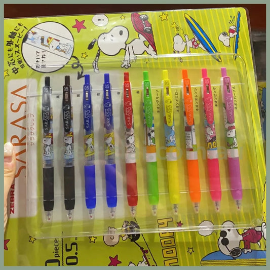 Zebeasarasa Snoopy Color Gel Pen 0.5Mm 10