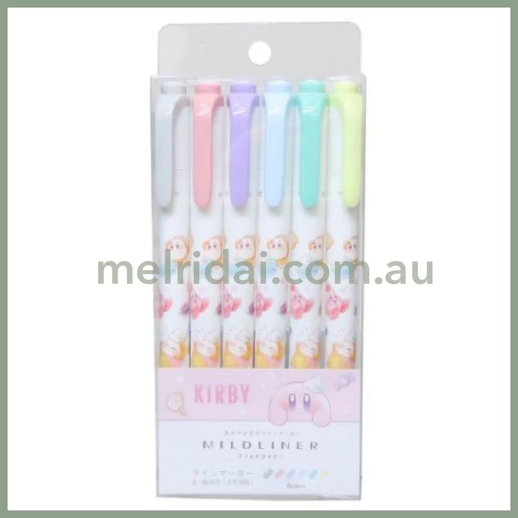 Zebra x Kirby | Mildliner Double-Sided Highlighter Set 142×Φ12mm (Kirby & Waddle Dee - Happy)