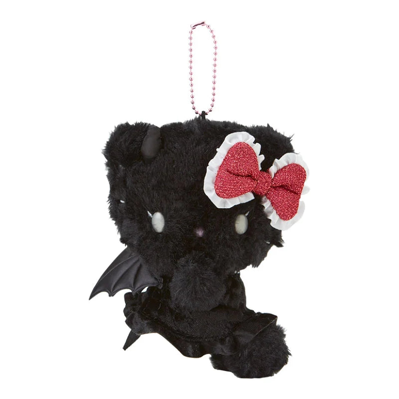 Sanrio | Hello Kitty Mascot Holder Keychain 14.5 X 11.5 6.8Cm (Angel Little Devil Design) (Black)