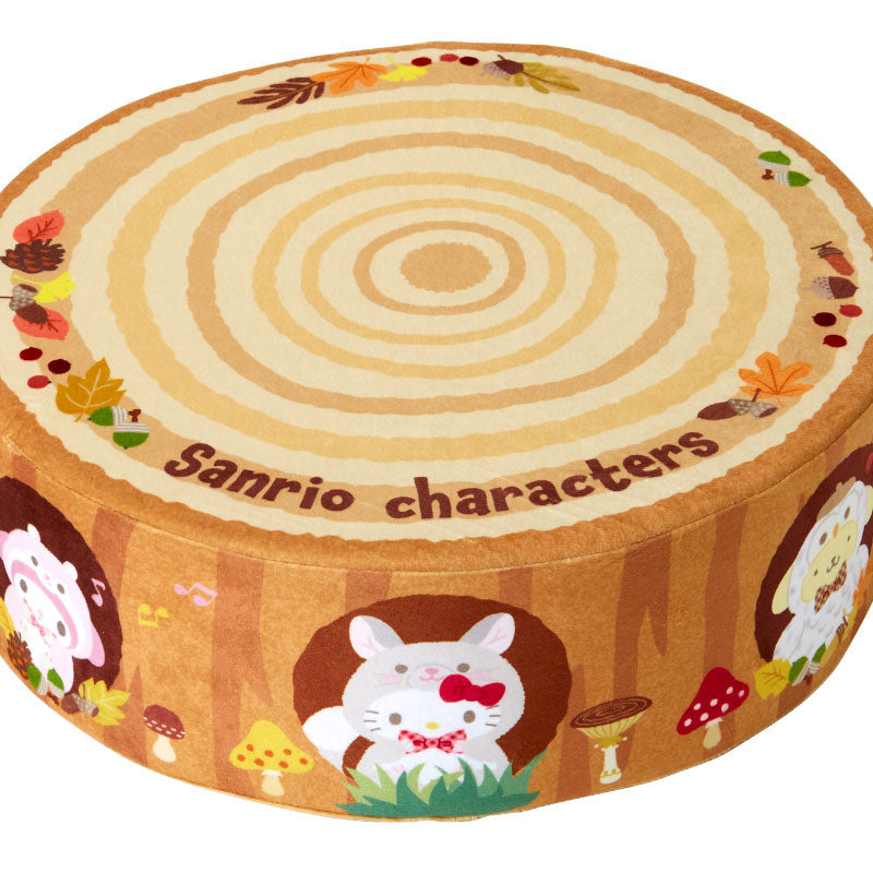 Sanrio | Stump Cross-Legged Cushion 38×38×12Cm (Forest Small Animals)