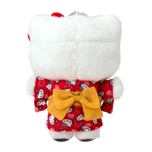 SANRIO | Hello Kitty Mascot Holder Plush Keychain Bag Charm 10.5×6.5×14.5cm (Summer Festival Character!)