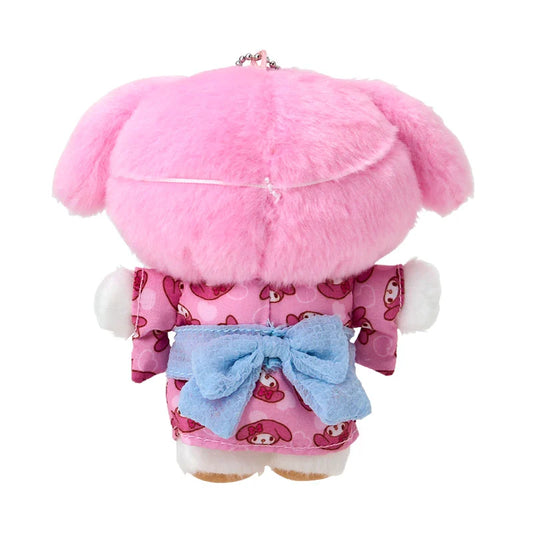 SANRIO | My Melody Mascot Holder Plush Keychain Bag Charm 10.5×6.5×14.5cm (Summer Festival Character!)
