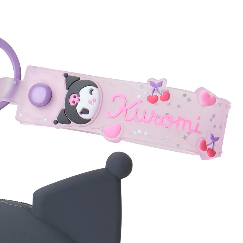 SANRIO | Kuromi Mini Silicone Pouch Keychain Bag Charm 108×46×90mm (My Deco Bag)