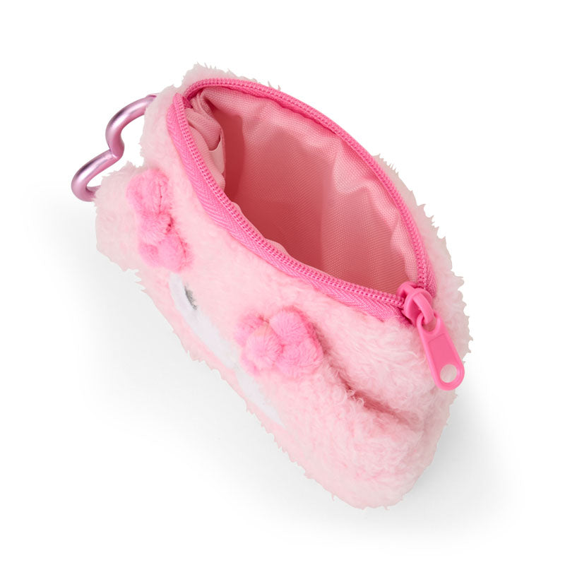 SANRIO | My Melody Mascot Mini Pouch with Carabiner 110×15×85mm (Fluffy Face)