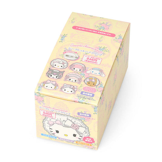 SANRIO | Secret Plush Hair Clip Blind Box 85×20×80mm (White Frill Design)