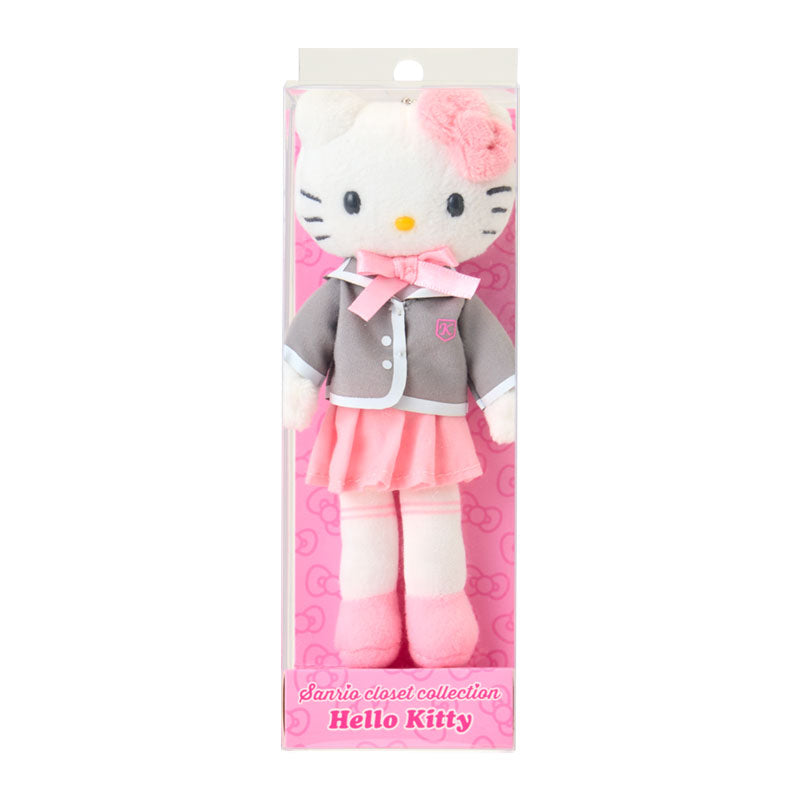 SANRIO | Hello Kitty Uniform Style Blazer Pleated Skirt Mascot Holder Bag Charm Plush Keychain 80×35×150mm (Sanrio