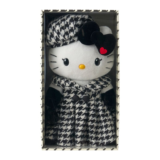 【Pre-order】SANRIO | Hello Kitty Limited Birthday Doll Plush Toy 280×165×450mm (Monochrome Girly Twin Coordinate)