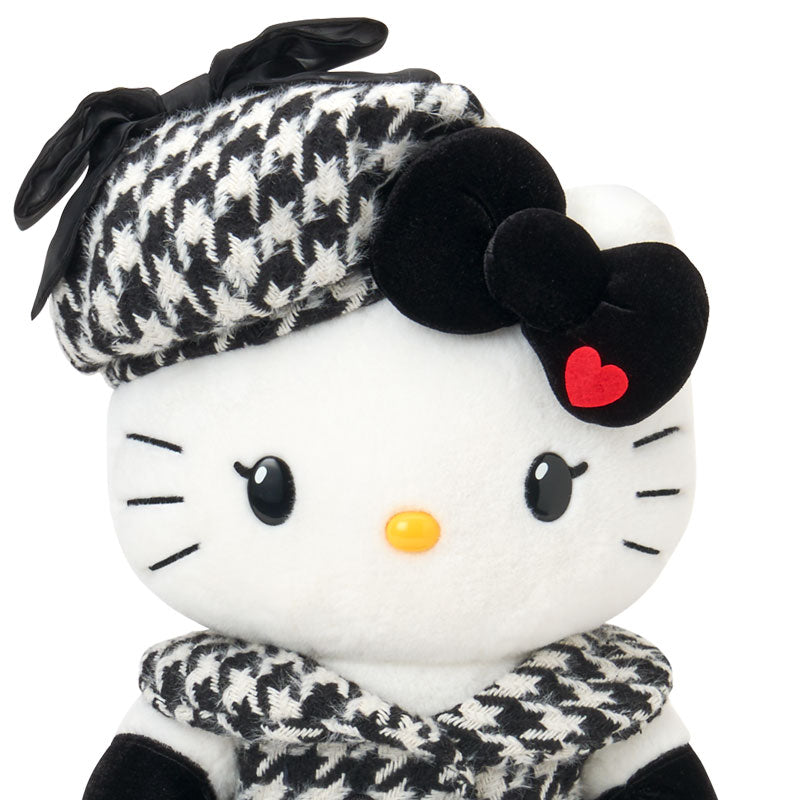 【Pre-order】SANRIO | Hello Kitty Limited Birthday Doll Plush Toy 280×165×450mm (Monochrome Girly Twin Coordinate)