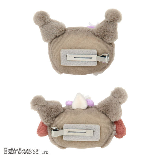 SANRIO x mikko illustrations | Kuromi Hair Clip Set 70×40×50mm