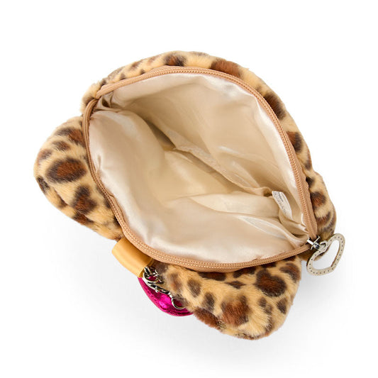SANRIO | Hello Kitty Brown Face-shaped Pouch Bag Charm 130×20×110mm (Leopard Gal Cat)