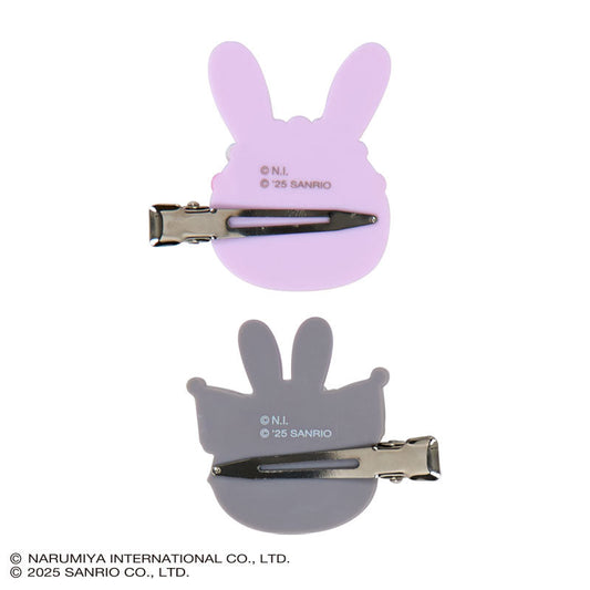 Sanrio × Mezzo Piano | Kuromi Hair Clip Set 45×10×50mm (Purple Rabbit)