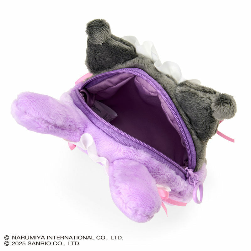 Sanrio × Mezzo Piano | Kuromi Reversible Face-shaped Pouch 130×50×100mm (Purple)