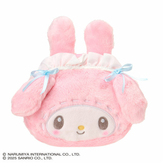 Sanrio × Mezzo Piano | My Melody Reversible Face-shaped Pouch 130×50×100mm (Pink)