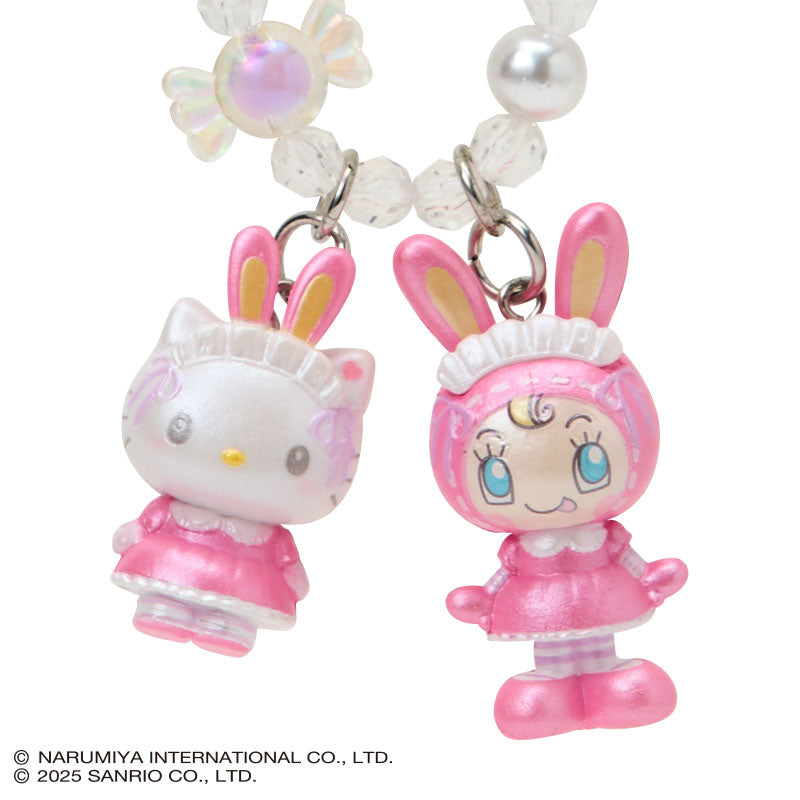 Sanrio × Mezzo Piano | Hello Kitty Phone Holder Keychain with Key Ring Charm 20×15×40mm (Pink)